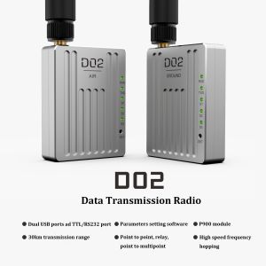 D02 data link with frequency hopping for drone