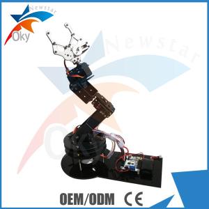 China Multi functional Diy Roboy Kit , Alloy 6 DOF Robot Arm Clamp Claw Swivel Stand Mount Kit wholesale