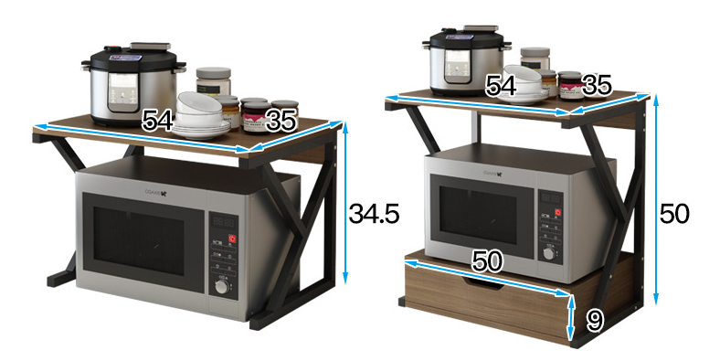 Kitchen Storage Shelf Landing Multi-Layer Microwave Rack No Perforated Countertop Oven Shelf