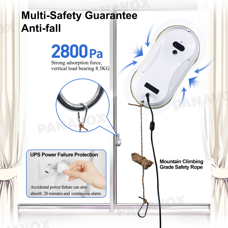 English Small Noise Magnetic Window Cleaner Robot Rechargeable Remote Window Cleaner