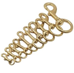 China Eye Bolt Snap Hook  Brass Spring Snap  Bulk Swivel Snap Hooks Belt Clips for pets backpack on sale