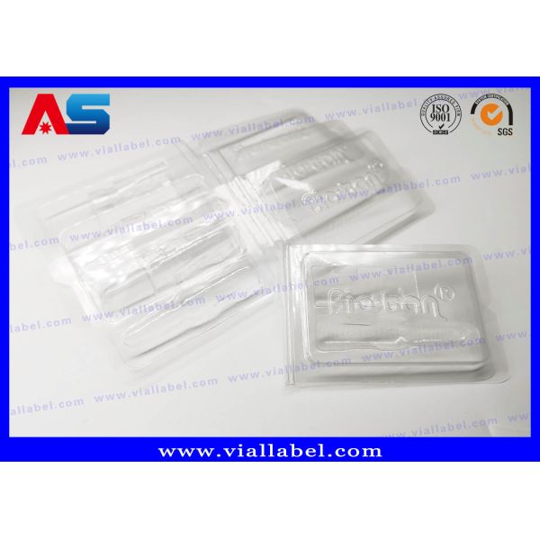 PVC Clear Ampoule Blister Packaging Tray For Medication 2ml Vials Engrave Embossing pharmaceutical blister packaging