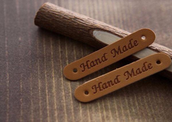 Quality Embossed Custom Leather Clothing Patches , Creative Leather Flight Jacket Patches for sale