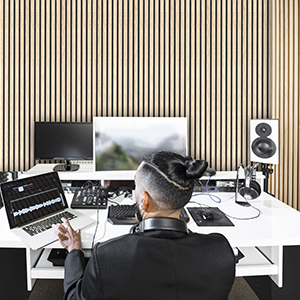 Slatpanel Walnut Acoustic 3D Textured Wood Panels For Walls Ceilings Decorative Panels For Homes