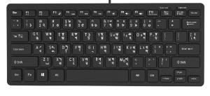 HIPS Material Waterproof Keyboard with 78 Carbon Film Keys Silent Design Multi-Language Support and USB Plug-and-Play