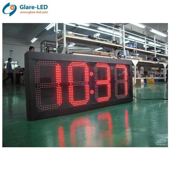 Led Time And Temperature Display Signs with Brightness Control and Waterproof
