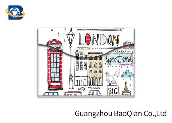 Quality Clear A4 PVC Plastic File Folders 3D Lenticular Picture File Big With Snap Button for sale