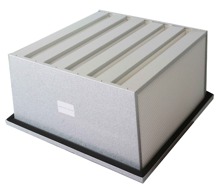 H12/H13 V Bank Air Filter Galvanized Frame Mini Pleated Hepa Filter