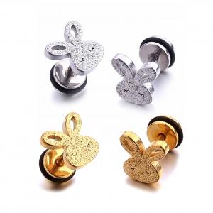 China High quality cute gold earrings girl shiny rabbit stud earrings wholesale