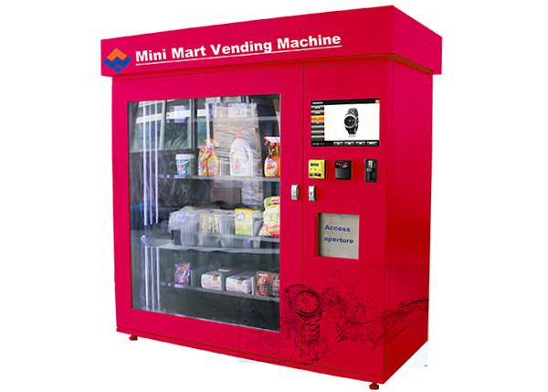 Quality Automatic Mini Mart Vending Machine , 19 Inch Touch Screen Adjustable Mini Mart Coin Vending Machine for sale