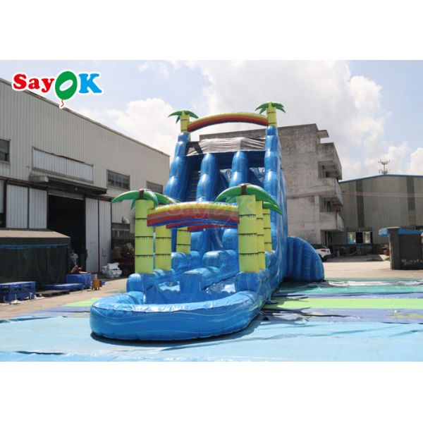 Inflatable Swimming Pool Slide Tropical Fiesta Breeze Commercial Inflatable Water Slide For Kids Adults