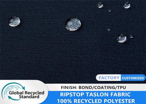 Quality 100% Recycled Matt Polyester 0.2 Ripstop Taslon Soft shell Cold proof Winter Jacket Fabric for sale