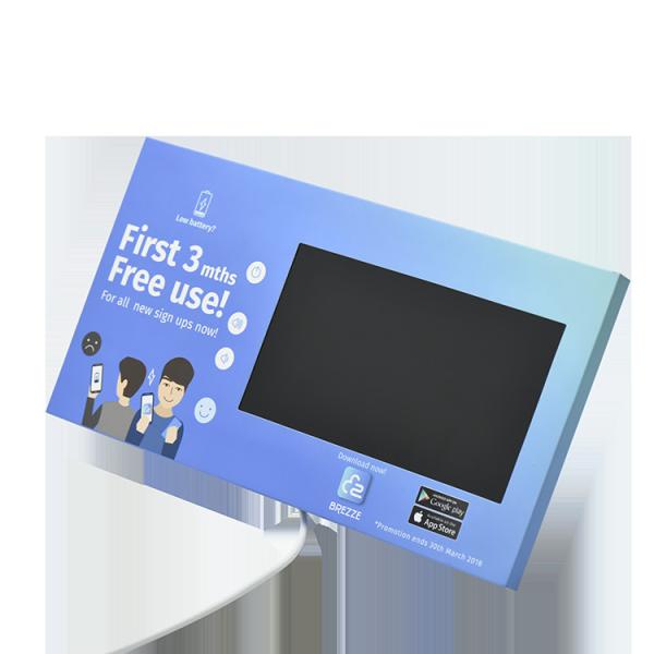 Custom print cardboard LCD video display with back stands for video point of