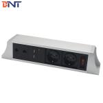 Modular Design Table Mounted Power Outlet With Telephone Interface