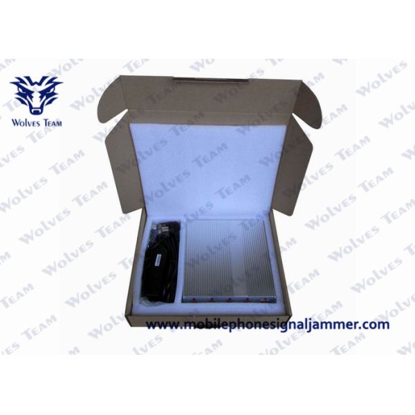 Remote Control Wifi Network Jammer , Tabletop Signal Jammers For Security