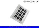 Rugged IP65 Waterproof Backlit Metal Numeric Keypad For Low-Lit Environment In