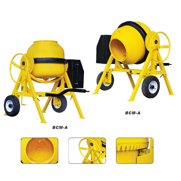 Roll Portable Concrete Mixer Machine Gas Engine Round Handle 1.0mm