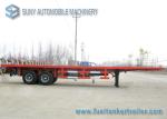 40T Double Axles Container Flat Bed Trailer 40ft Mechanical With 8 Piece Leaf