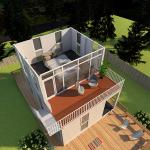 Customized Modular Container Homes 20ft Flat Pack Container Prebuilt Container