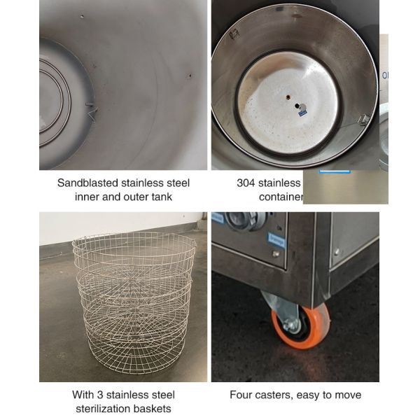 Vertical Steam Sterilizer Mushroom Autoclave 380V For Cultivation