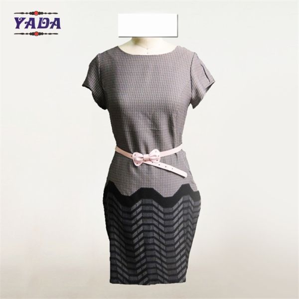 Women slim fit bodycon print border design China dress fashion woman clothes women ladies for sale