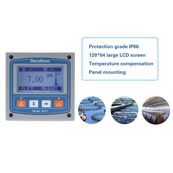 100 X 100MM 60℃ Industrial Online PH ORP Analyzer Continuous Wastewater Treatment