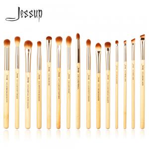 China Jessup Bamboo Makeup Brushes Set Full Eye Makeup Kit ODM Available wholesale