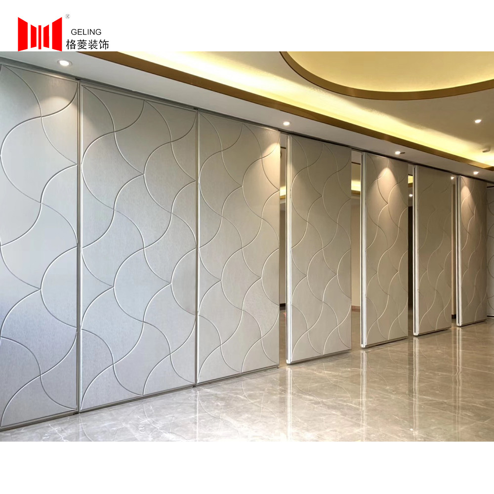 China 6063-T6 Aluminum Frame Operable Partition Wall 38db Soundproof on sale