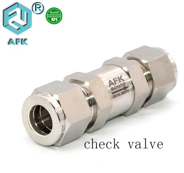 Quality 6mm Air Compressor Check Valve High Pressure No Return With Ferrule OD Connector for sale