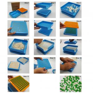 China 100 Holes Manual Capsule Filler board Size 0,Filling Machine for Empty Capsule Easy Clean and Quick Dismantling wholesale