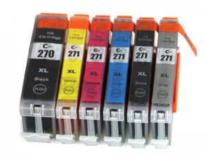 China Canon Black / Cyan Computer Ink Cartridges Recycling With Auto Reset Chip on sale