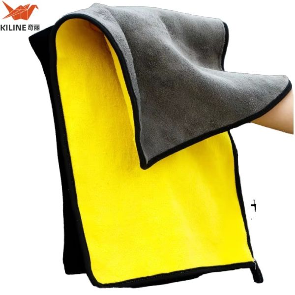 Super Absorbent Double Side Coral Fleece Microfiber Cloth 40x40cm Quick-Dry Microfiber Towel for Car Care Cleaning
