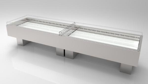 Quality Remote Type Island Open Chiller Powerful Cooling 2 to 10 Degree LED Light for sale