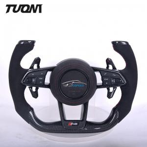 China Black Suede Leather Carbon Steering Wheel Audi R8 TTRS A3 A4 A5 RS3 Plane Shape wholesale