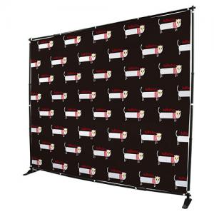 Custom Telescopic Backdrop Stand , Step Repeat  Adjustable Banner Stand