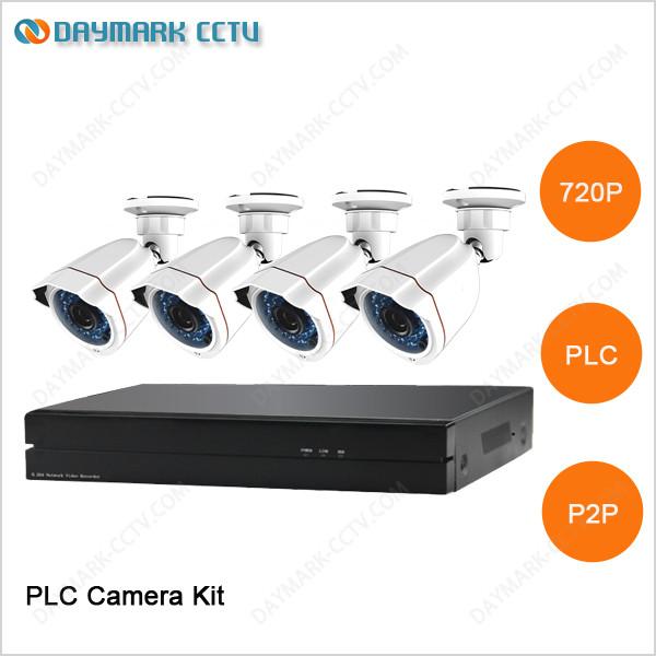 Quality New tech network 4CH 720P Plug and Play PLC Security Camera System for sale