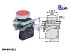 Flat Red Push Button Starter Switch / Illuminated Push Switch As Warning Signals