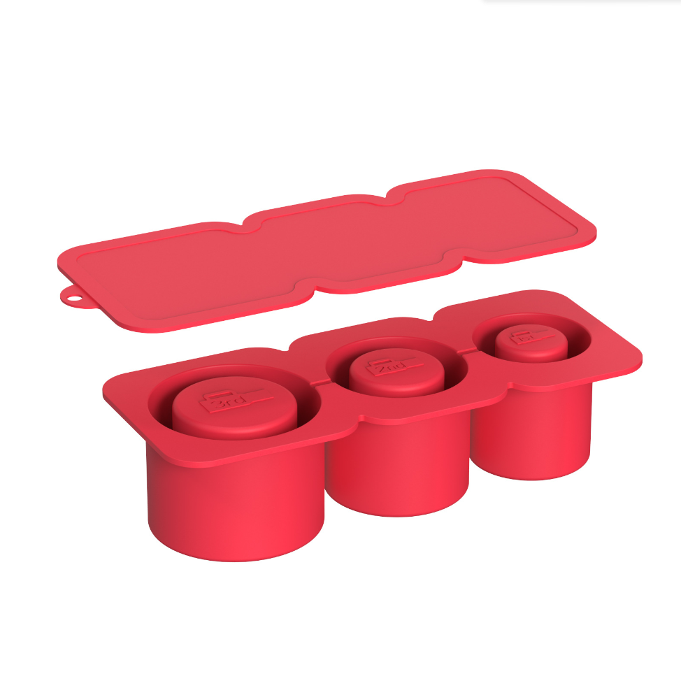 2024 Silicone Cylinder Ice Mold with Lid and Bin for Freezer Ice Cube Tray for Tumbler Cup