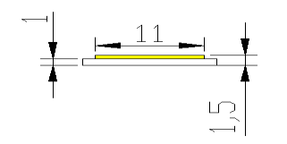 White COB LED Chip 1313 2700K-6000K 3W-24W With High Light Efficacy