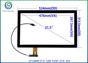 China 21.5&quot; USB Interface Projected Capacitive Touch Screen For Commercial Kiosks, 16:9 COB Type ILITEK 2302 Controller wholesale