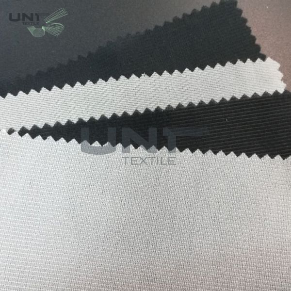 Black Color Woven Interlining Napping PA Adhesive Tricot Interlining For Suit And Jacket