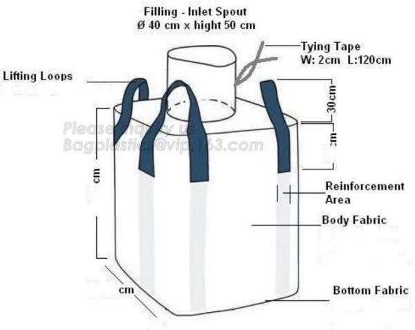 Manufacture 1 Ton PP Woven big bean bag,bulk bags firewood jumbo bags pp woven jumbo bags big sack,Breathable PP Woven J