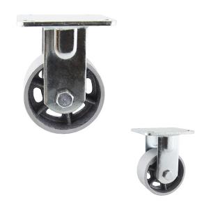 China 100x50mm 440LBS Capacity Cast Iron Hollow Core Rigid Furniture Casters Wheels wholesale