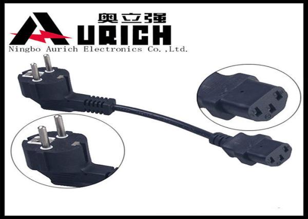 Quality Customized IEC Plug Home Appliance Power Cord , Two Pin VDE AC Power Cord for sale