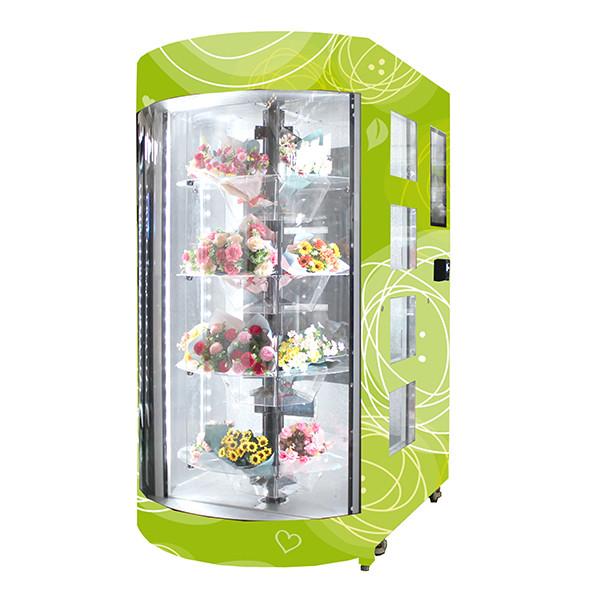 Quality Automated Rose Fresh Flower Vending Locker Machine Self Service Transparent Window for sale