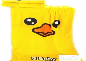 China Thickened Soft Oversized Beach Towels Duck Cartoon Yellow Color 70*140cm wholesale