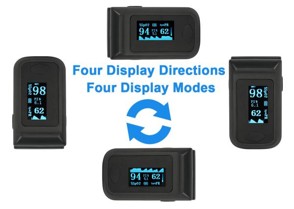 Quality Handheld Portable ABS Display Fingertip Blood Oxygen Pulse Oximeter With Display ​ for sale