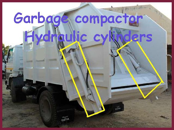 Long Stroke Garbage Truck Hydraulic Cylinders / Single Acting Cylinder
