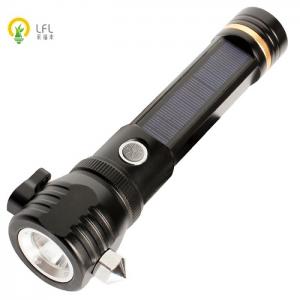 China Safety Guard High Power Led Torch Light With Solar Rechargeable Battery on sale