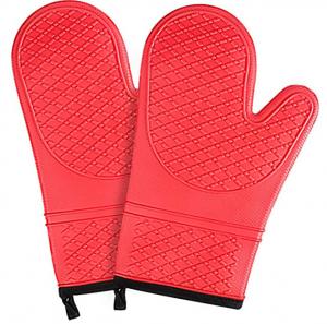 China Kitchen Perfection Silicone Oven Gloves Washable Heat Resistant 7.2 Inches wholesale